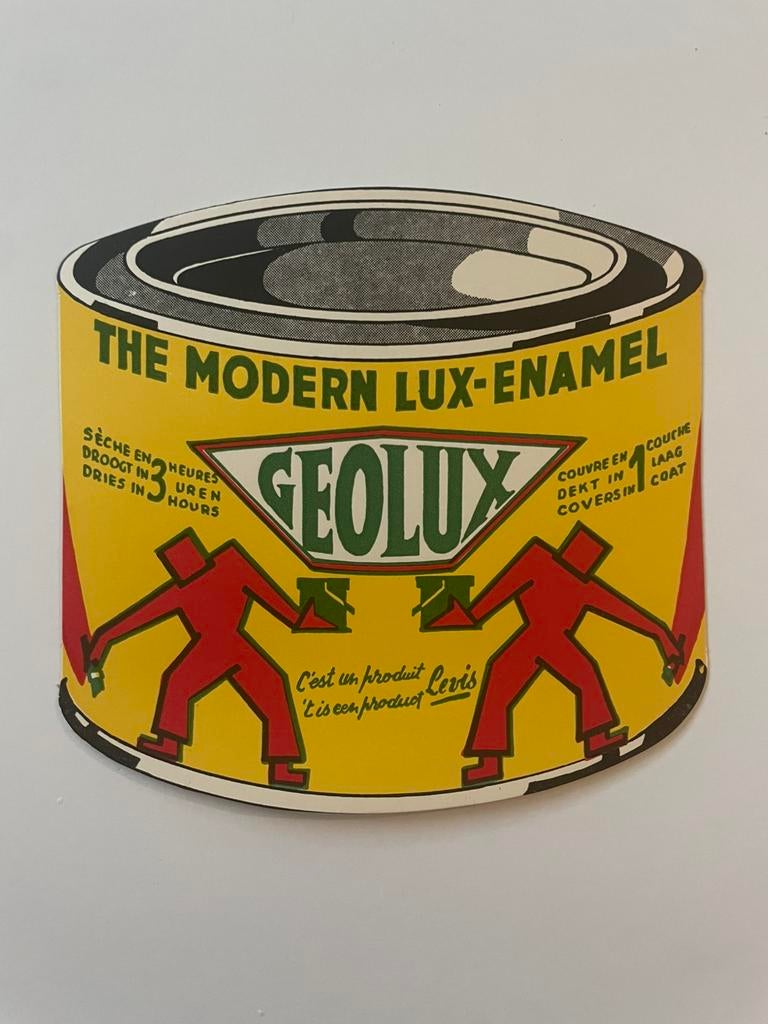 Vintage reclamekaart levi’s verf, Verzamelen, Merken en Reclamevoorwerpen, Ophalen of Verzenden, Zo goed als nieuw