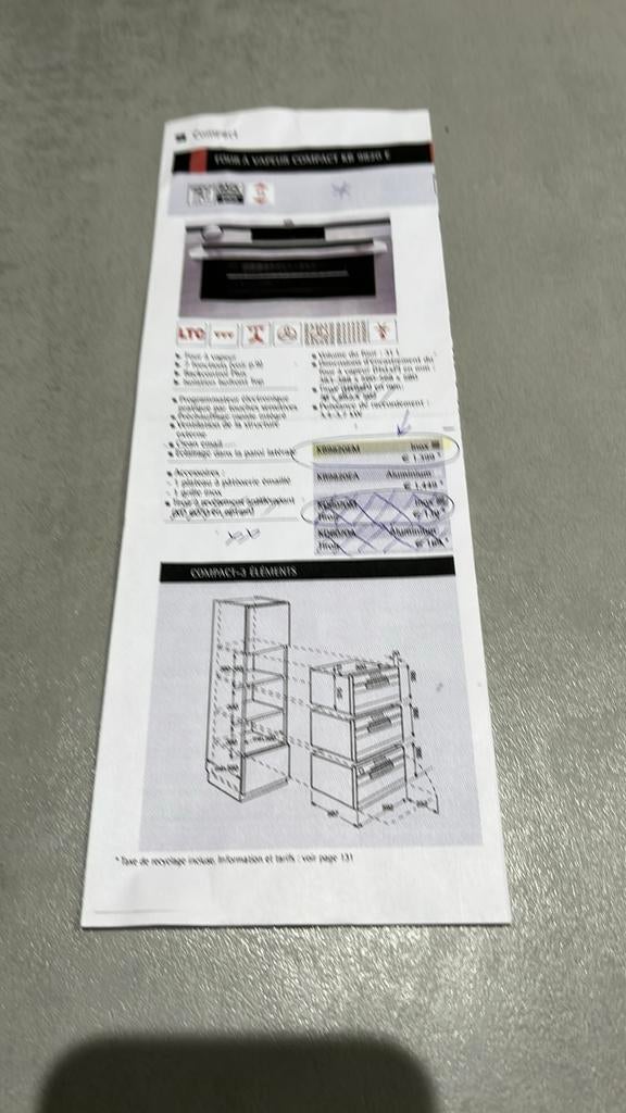 Four à vapeur AEG compact d’occa. de 04-2006 et fonctionne, Ophalen, Minder dan 45 cm, Gebruikt, Stoom