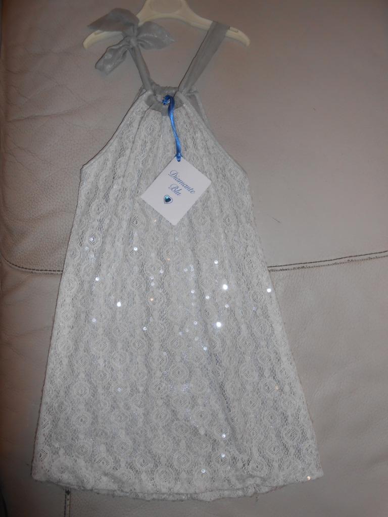 Communiekleedje Diamante Blu maat 128, Meisje, Nieuw, Ophalen of Verzenden, Jurk of Rok