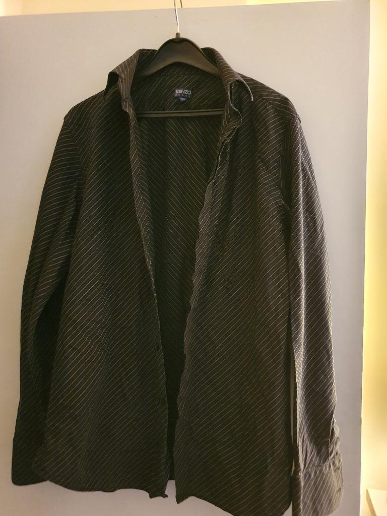 chemise noir homme à ligne Kenzo taille 40, Tour de cou 39/40 (M), Enlèvement ou Envoi, Kenzo, Comme neuf