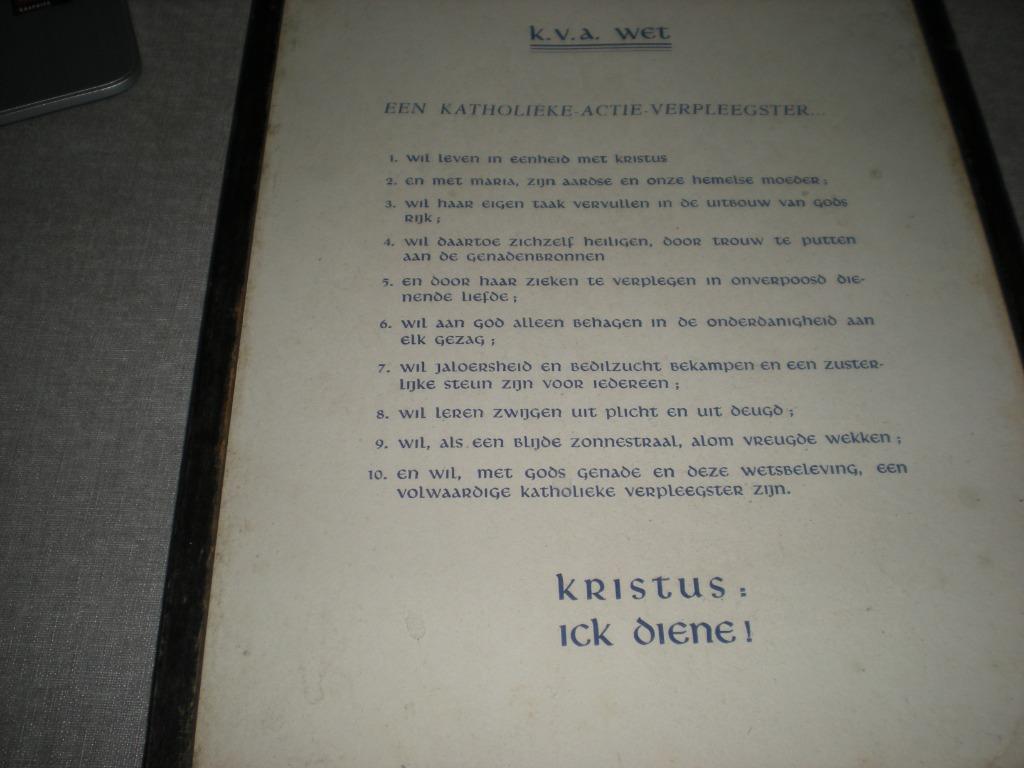 spreuk  K.V.A .WET, Antiek en Kunst, Ophalen of Verzenden