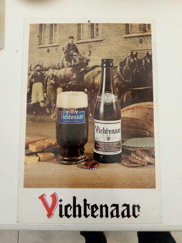 Kartonnen bordje Vichtenaar Verhaeghe Vichte Anzegem, Verzamelen, Ophalen of Verzenden, Gebruikt, Reclamebord