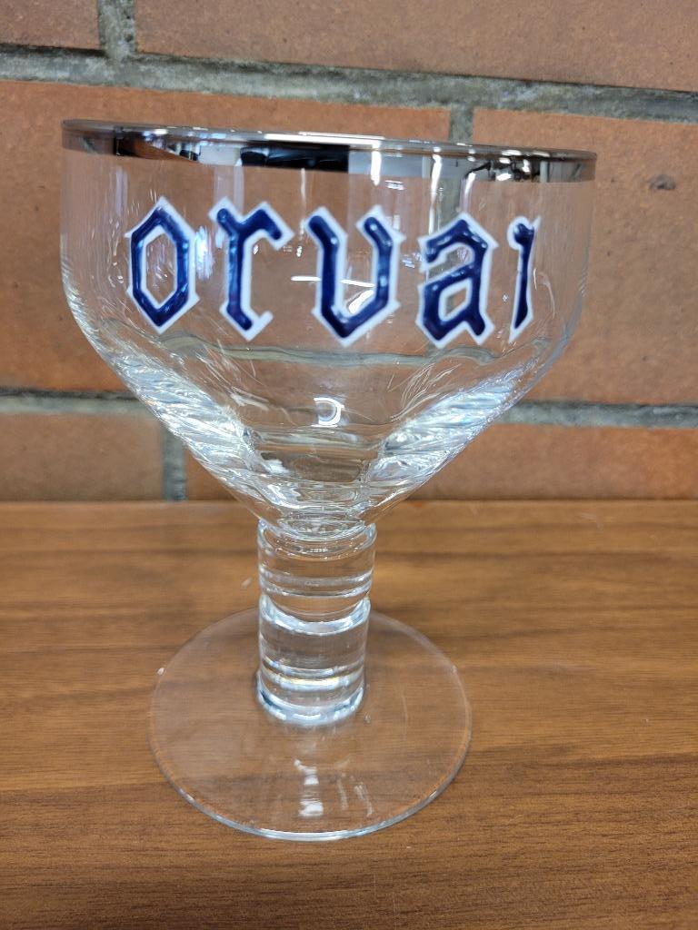 oud geëmailleerd Orval bierglas, Verzamelen, Ophalen of Verzenden, Zo goed als nieuw, Glas of Glazen, Overige merken