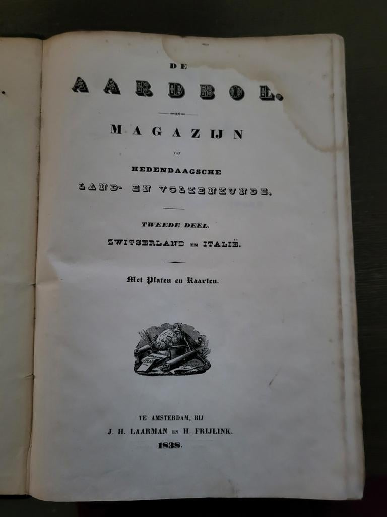 De aardbol tweede deel 1838, Ophalen of Verzenden