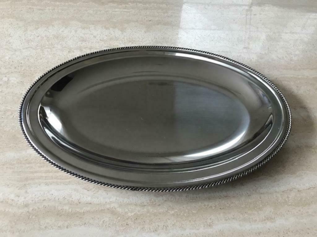Ovalen opdienplateau - 40cmx28cm (zn3346), Ophalen of Verzenden, Zo goed als nieuw, Ovaal, Metaal