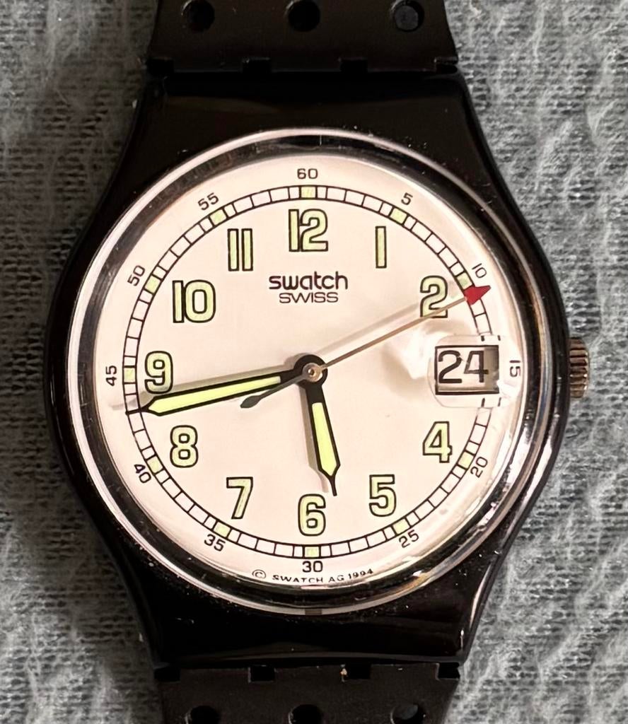 Swatch, Handtassen en Accessoires, Horloges | Heren, Overige materialen, Polshorloge, Swatch, Ophalen of Verzenden