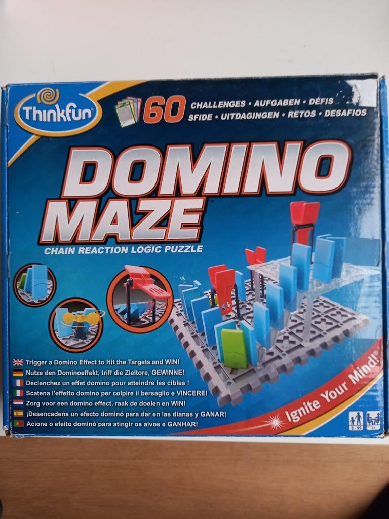 Thinkfun Domino Maze, Hobby en Vrije tijd, Een of twee spelers, Ophalen of Verzenden, Zo goed als nieuw, Thinkfun
