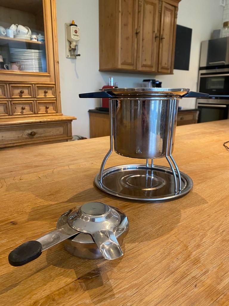 Fondue set design fonduepan, Electroménager, Fondue, Enlèvement ou Envoi, Comme neuf, Poêle à fondue