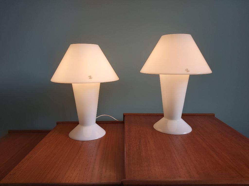 Paire de lampes Peill & Putzler en opaline blanche, Enlèvement ou Envoi, Comme neuf