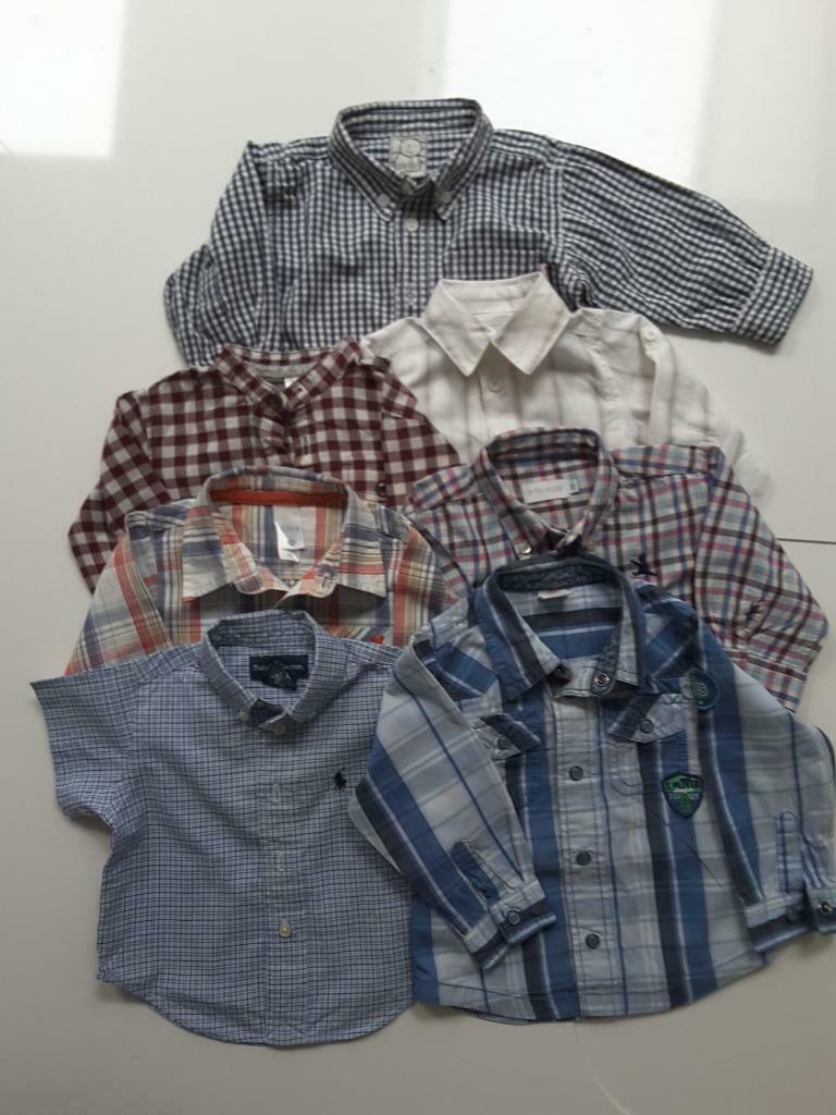 Set jongenshemdjes maat 74, Ophalen of Verzenden, Gebruikt, H&M, Overhemdje of Bloesje