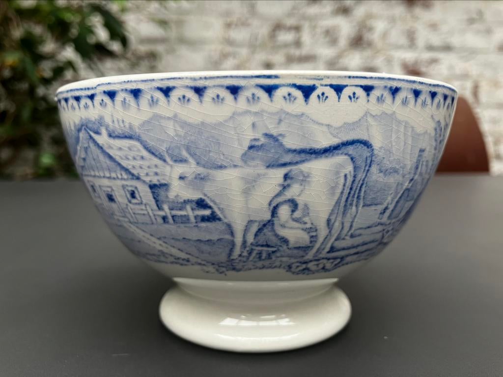 Societé Céramique Maestricht Laitière bol spoelkom 11 cm, Antiek en Kunst, Ophalen
