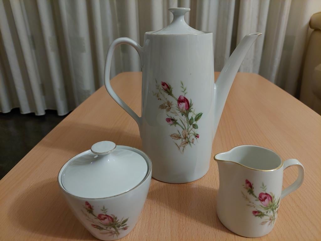 tide koffie pot met melk en suiker  kan, Verzamelen, Ophalen of Verzenden, Nieuw, Porselein, Compleet servies