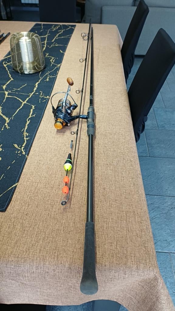 Verkoop set karper gebruikt voor roofdoeleinden 3,60 m, Watersport en Boten, Hengelsport | Algemeen, Ophalen, Molen
