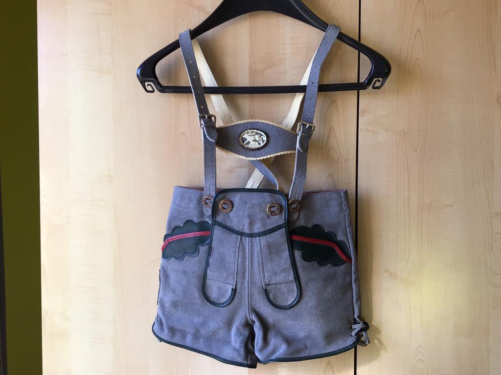 Vintage lederhosen, in leder, maat 3 jaar, Kinderen en Baby's, Ophalen of Verzenden, Zo goed als nieuw