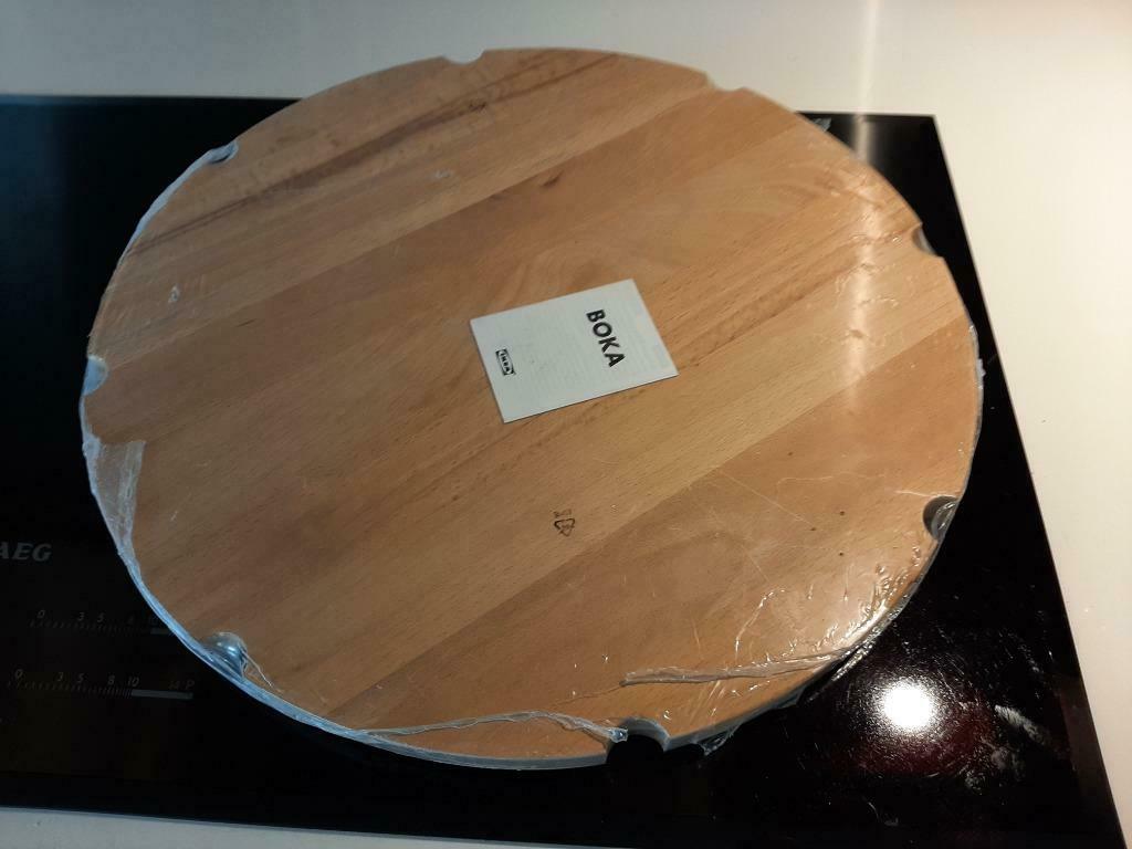 RONDE HOUTEN PLATEAU "NIEUW", Enlèvement, Neuf, Rond, Bois