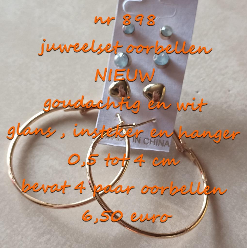 898. Parure : boucles d'oreilles, NEUF, frais de port inclus, Bijoux, Sacs & Beauté, Boucles d'oreilles, Autres matériaux, Blanc