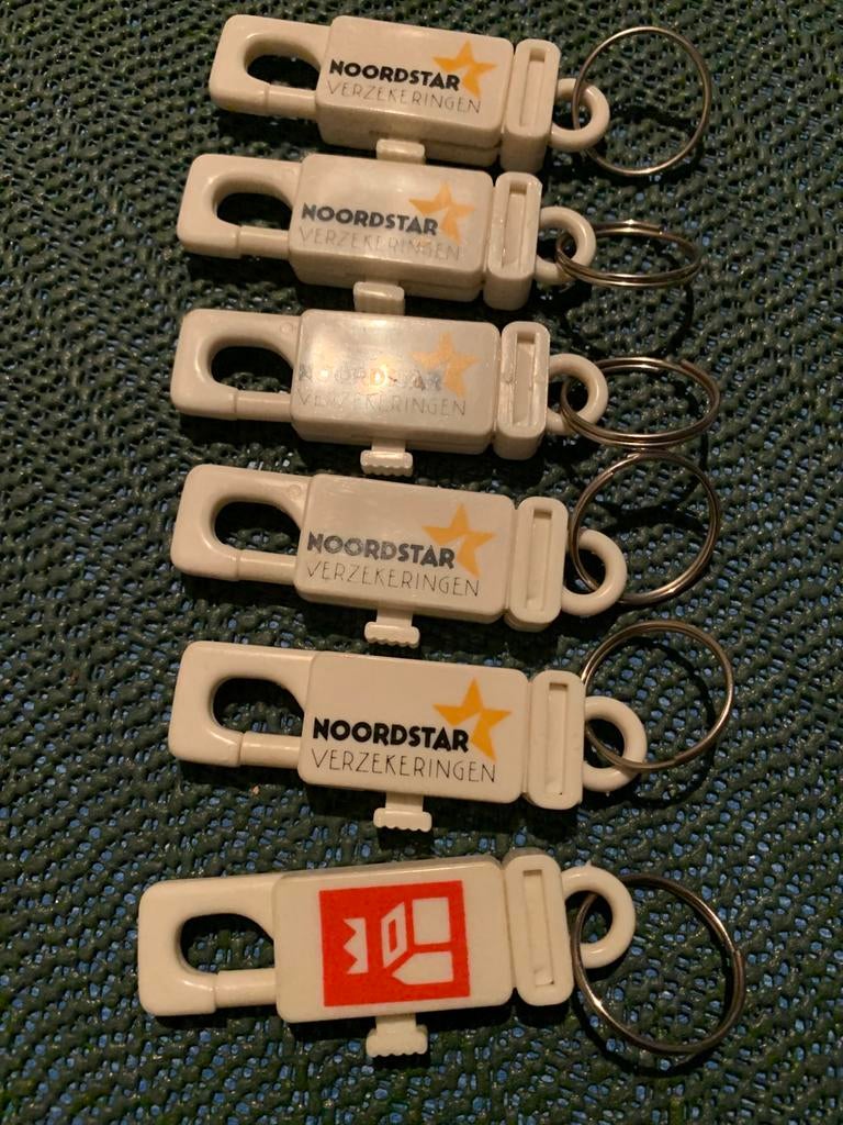 Sleutelhanger 1x ASLK / 5x Noorstar Verzekeringen, Verzamelen, Sleutelhangers, Nieuw, Ophalen