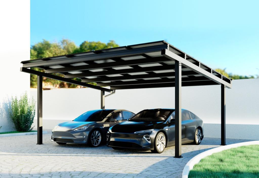 Carport solaire, Jardin & Terrasse, Verrières, Neuf, Carport, Enlèvement
