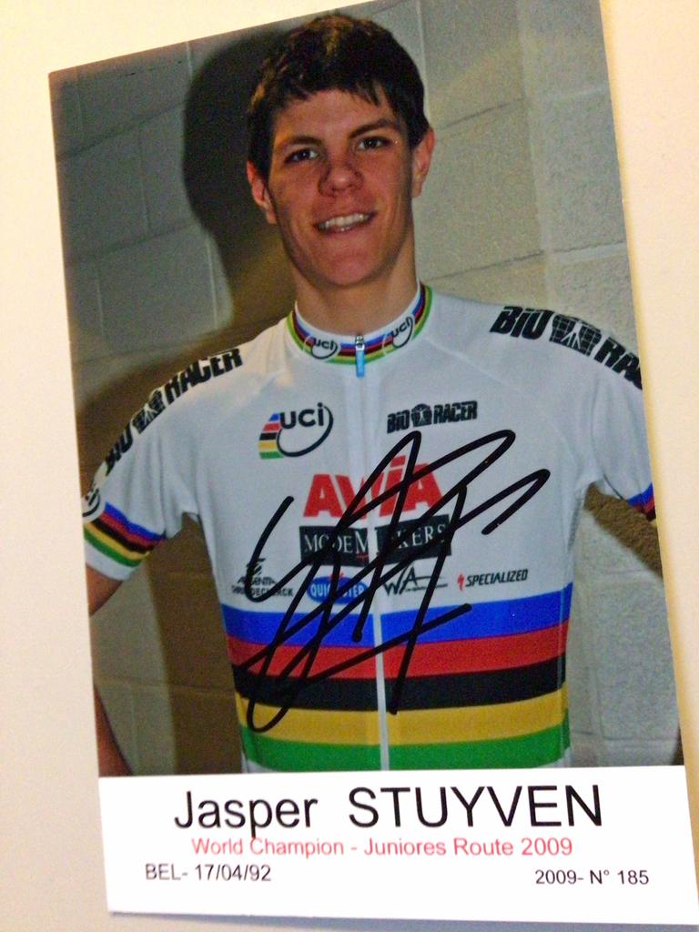 Wk wielerkaart 2009 jasper stuyven signe, Verzenden, Zo goed als nieuw