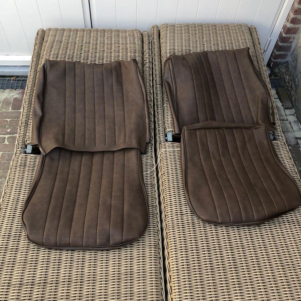 VW Kever NOS Stoelhoezenset bruin 1965-67 alleen voor, Ophalen of Verzenden, Zo goed als nieuw