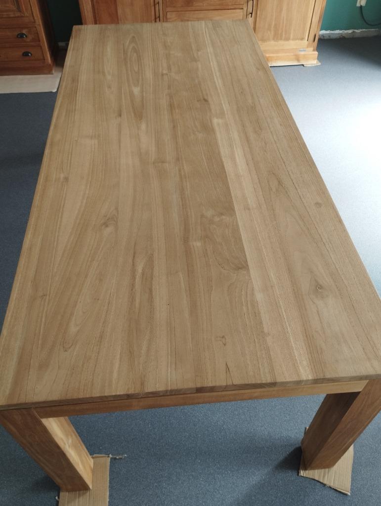 teak eettafel, Ophalen, Gebruikt, Teakhout, 200 cm of meer