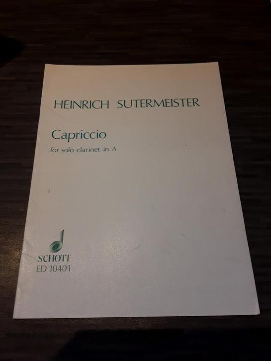 Heinrich Sutermeister: Capriccio for solo clarinet in A, Muziek en Instrumenten, Bladmuziek, Klassiek, Ophalen of Verzenden, Zo goed als nieuw
