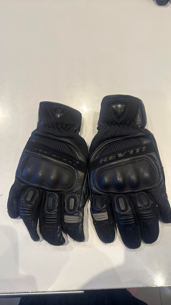 Lederen motor winterhandschoenen, Rev’it, Ophalen, Tweedehands, Heren, Handschoenen