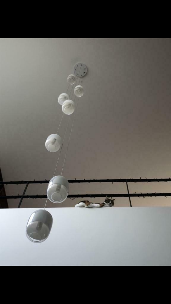 Pradina Gong Mini witte lampen, Ophalen of Verzenden, Gebruikt, Glas