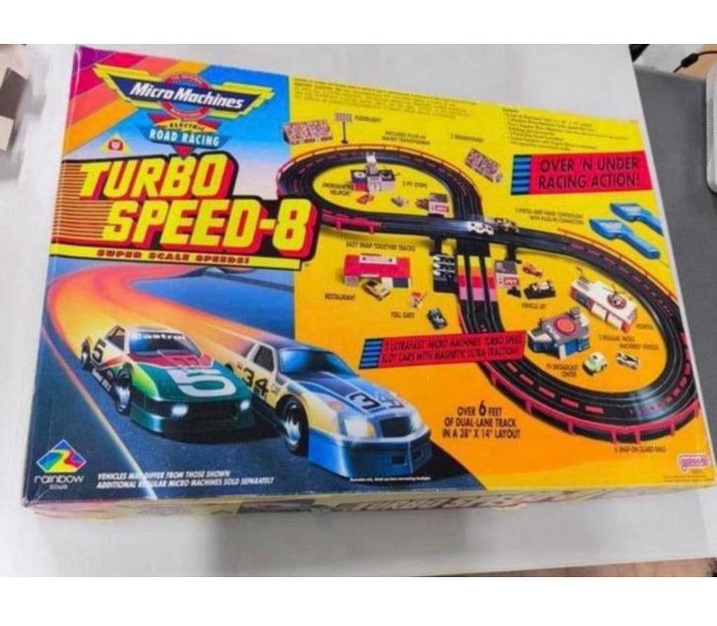Vintage racebaan Micro Machines Road-Racing Turbo Speed-8, Verzamelen, Ophalen of Verzenden, Zo goed als nieuw