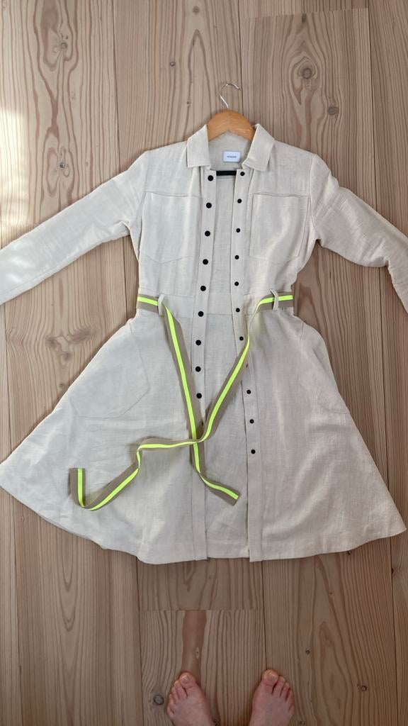 Unlabel jurk 12 jaar 152 met fluo riem nieuw staat, Robe ou Jupe, Enlèvement ou Envoi, Comme neuf, Unlabel