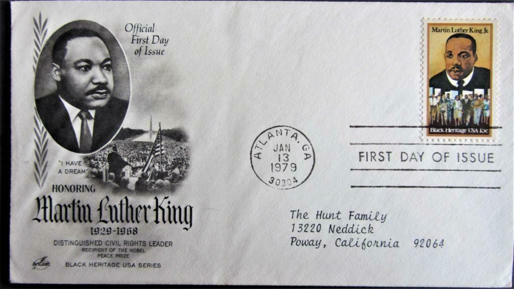 FDC - U.S.A.- BEROEMDE PERSONEN- MARTIN LUTHER KING., Ophalen of Verzenden, Gestempeld, Overige thema's