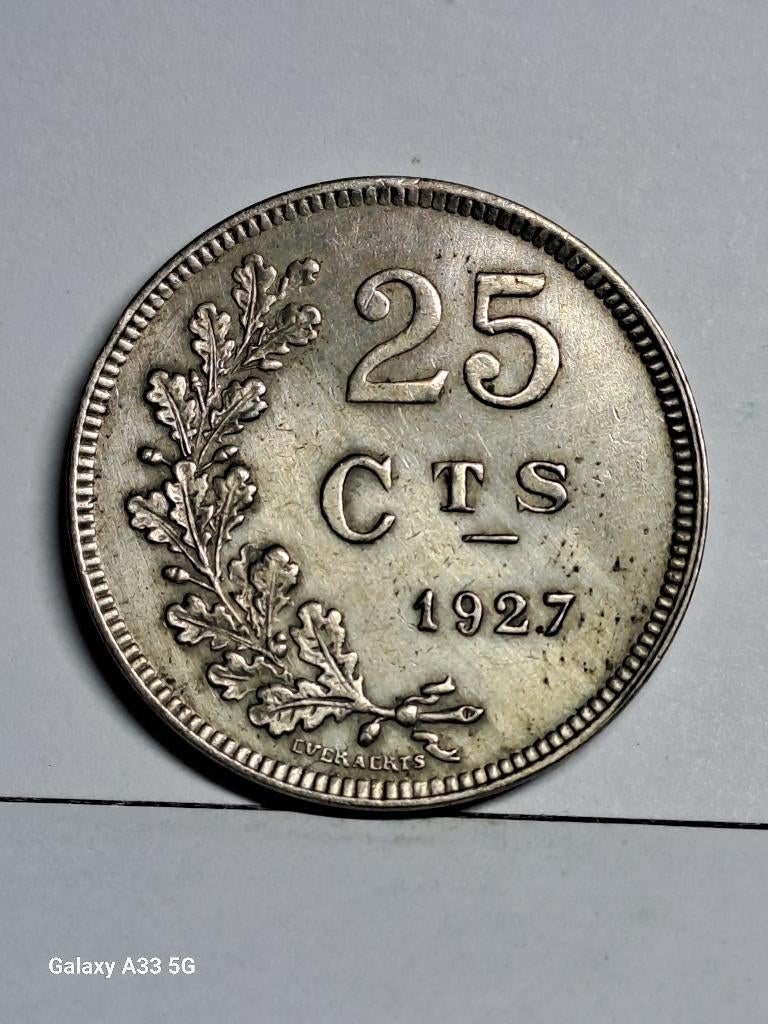 Luxembourg 25 centimes 1927, Enlèvement ou Envoi, Autres pays, Monnaie en vrac