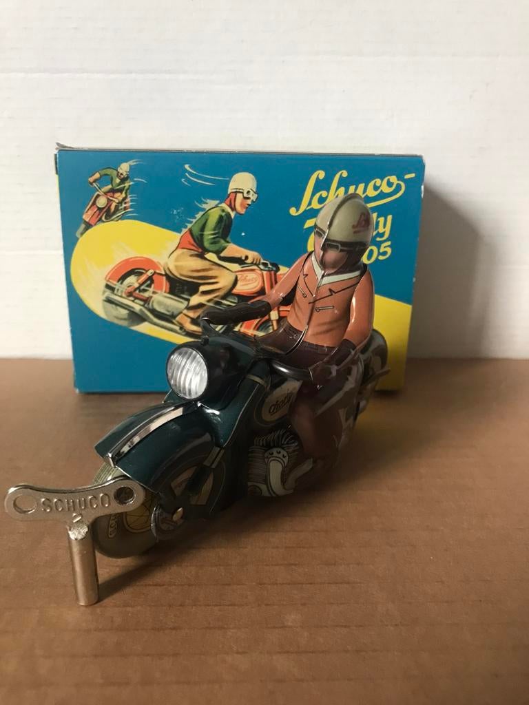Jouet pour moto en étain Schuco Charly 1005, Collections, Envoi