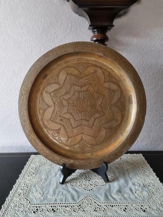Vintage Arabische schaal (messing), Ophalen of Verzenden