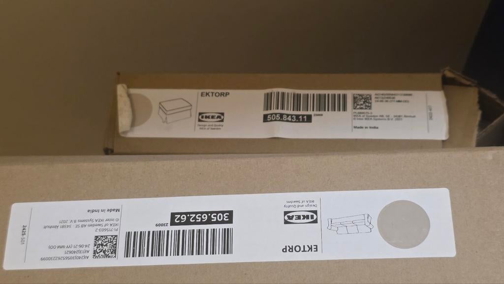 IKEA EKTORP couvre les articles neufs (prix IKEA 278€) (mon, Enlèvement