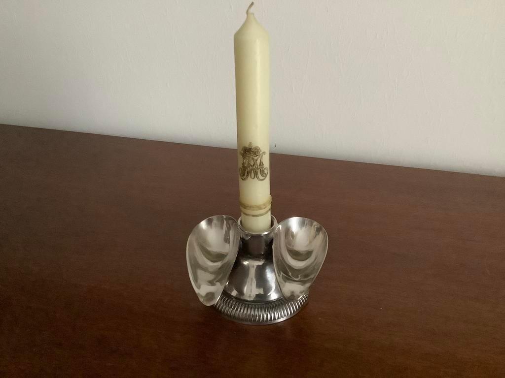 Verzilverde kandelaar, Antiek en Kunst, Ophalen of Verzenden