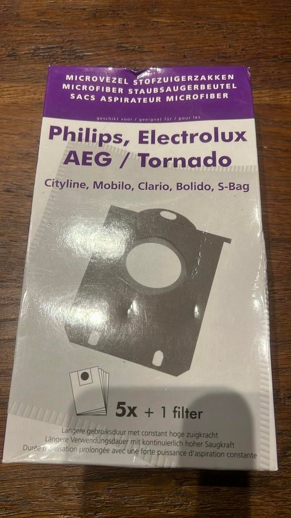 5 sacs aspirateurs philips electrolux AEG Tornado, Enlèvement ou Envoi, Comme neuf