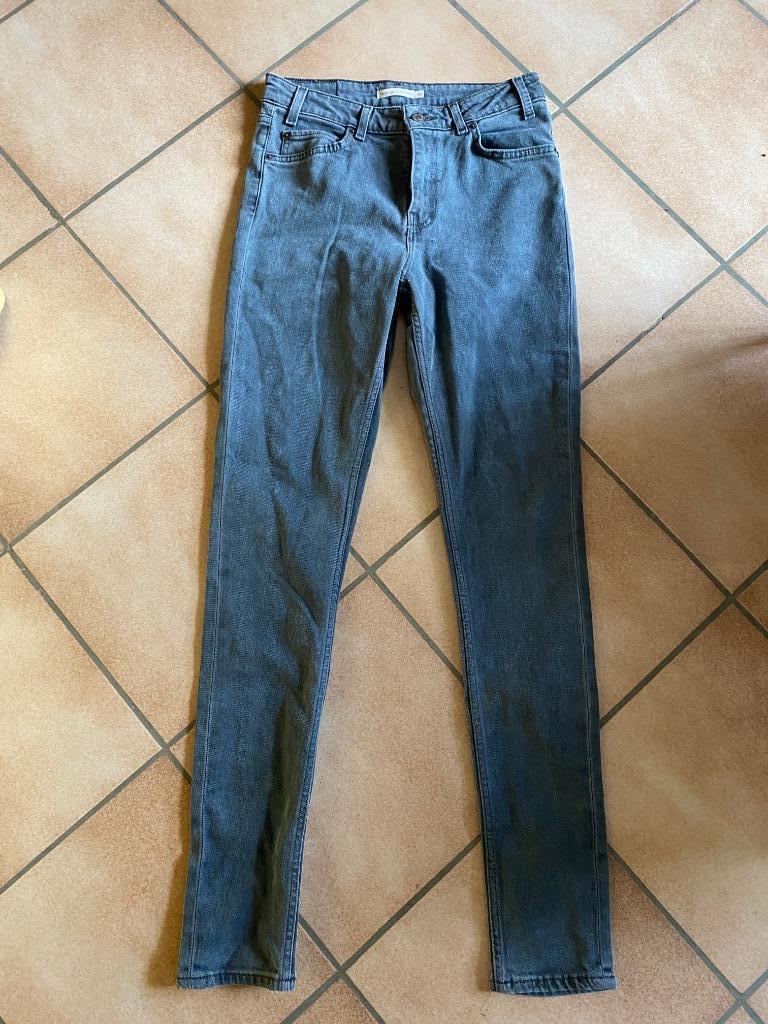 Levi's jeans 721 grijs W28 L32 Vintage High Rise Skinny, Verzenden, W28 - W29 (confectie 36), Grijs, Gedragen