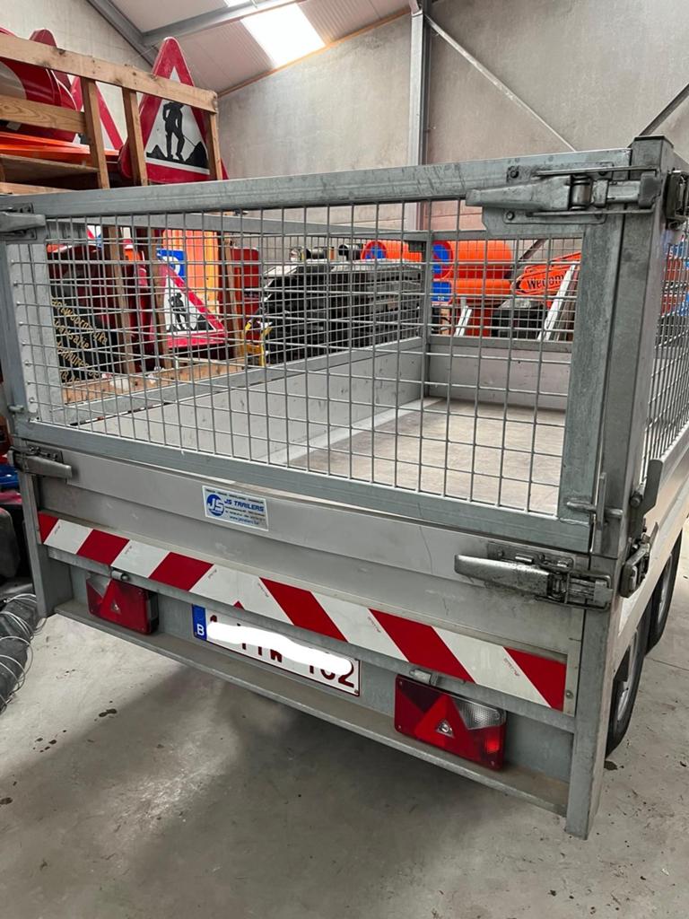 TE HUUR: aanhangwagen ongeremd dubbelas (max. 750 kg.), Ophalen, Gebruikt