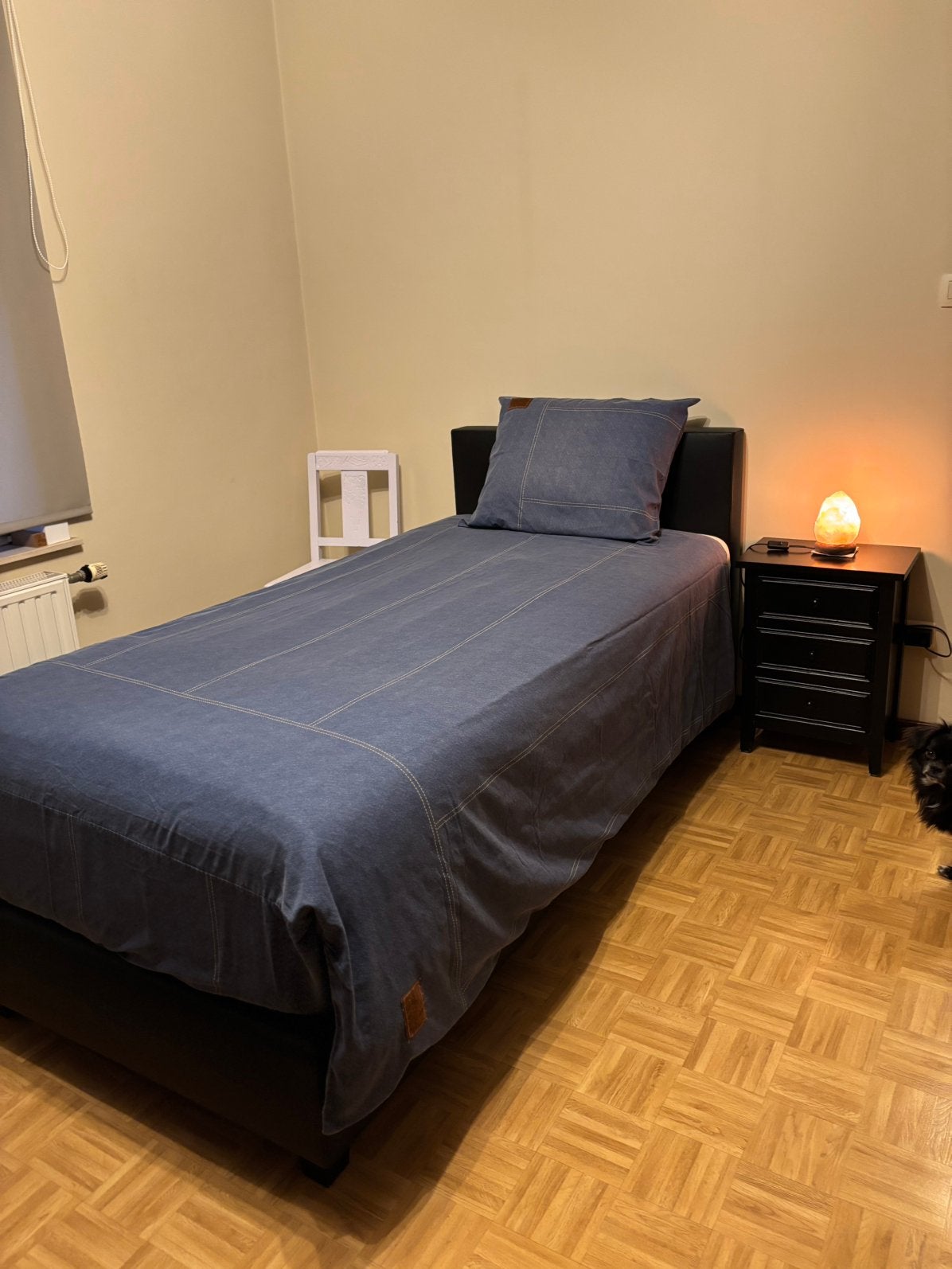 Bed boxspring, Maison & Meubles, Chambre à coucher | Lits boxsprings, Comme neuf, 90 cm, 200 cm, Une personne, Noir, Enlèvement