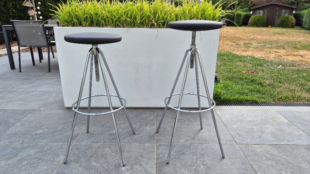 Set designer barstoelen, 90 cm ou plus, Métal, 2 tabourets, Enlèvement