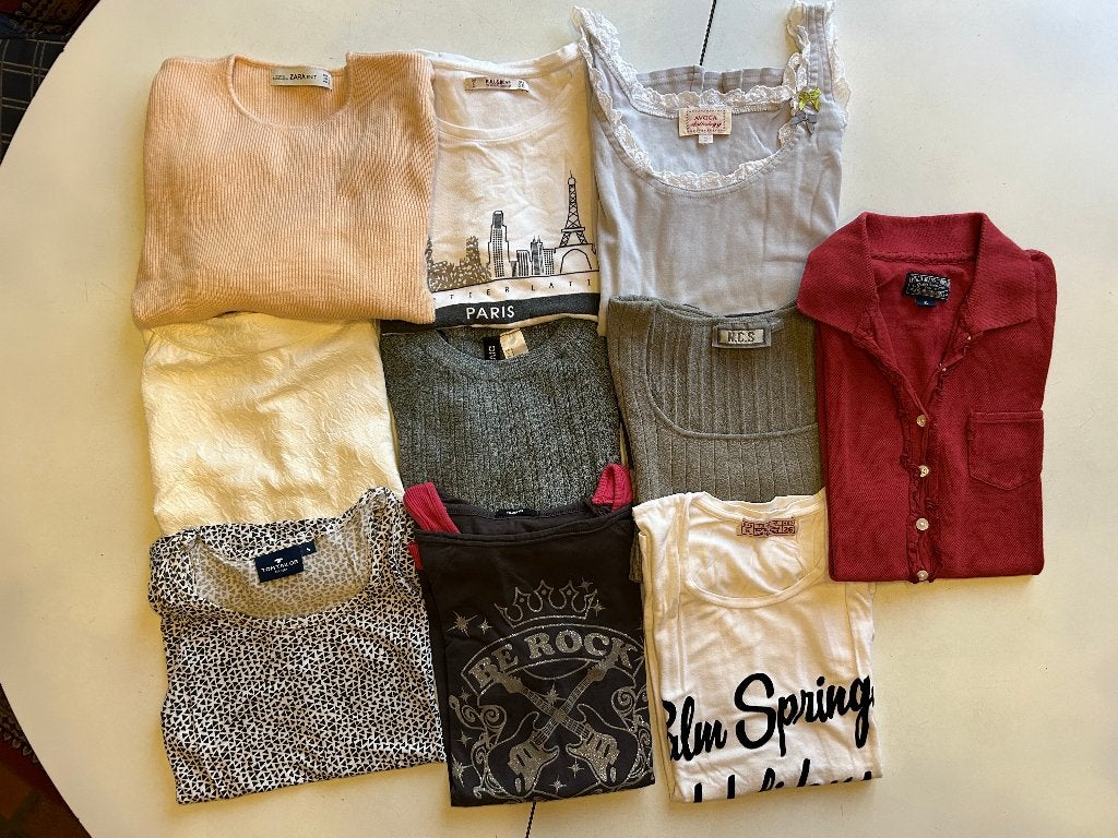 Pakket SHIRTS & LONGSLEEVES - meisje - maat S, Kinderen en Baby's, Ophalen of Verzenden