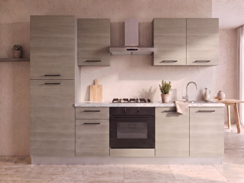 Cuisine complète 255 cm — livrée montée, stock, Maison & Meubles, Cuisine | Cuisines complètes, Neuf, Cuisine à paroi simple, Autres couleurs
