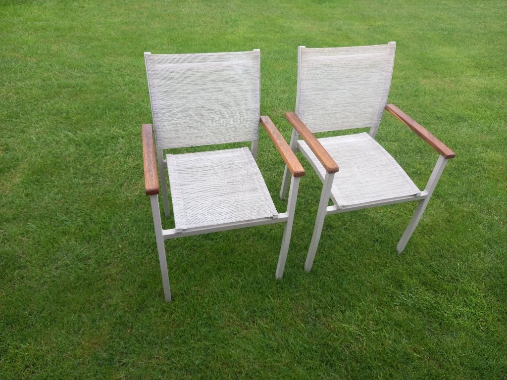 tuinstoelen, Tuin en Terras, Ophalen, Zo goed als nieuw, Aluminium, Stapelbaar