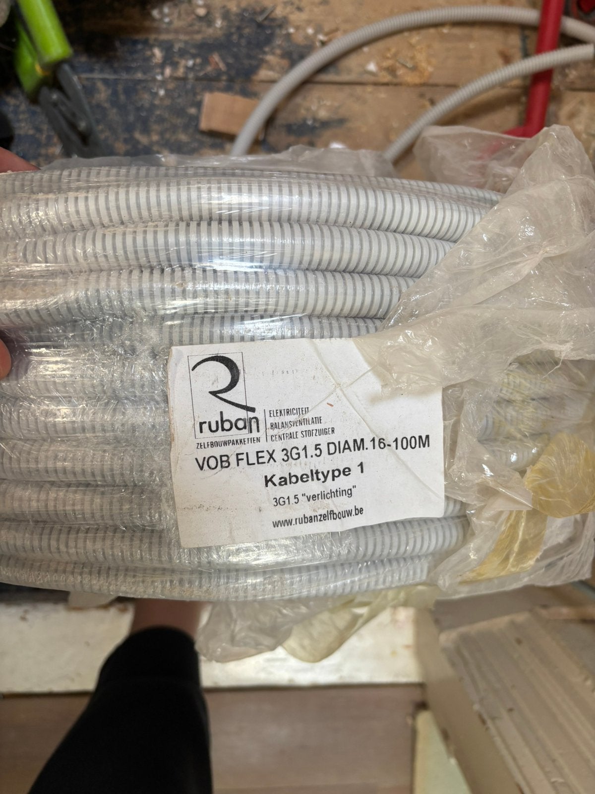 VOB Flexdraad 3g 1.5mm verlichting, Doe-het-zelf en Bouw, Verzenden, Zo goed als nieuw