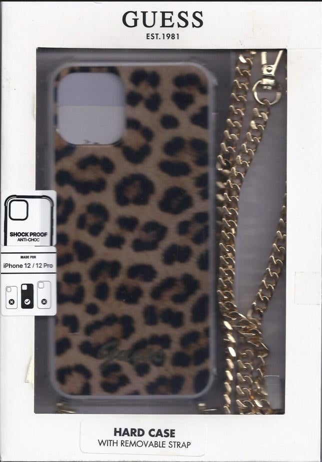 iPhone 12/12 Pro Hoes Guess - Luipaardpatroon - Tijgerprint, Telecommunicatie, Mobiele telefoons | Hoesjes en Screenprotectors | Apple iPhone