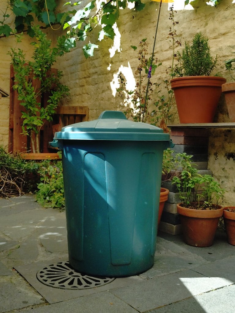 groene kunststof kuip / bloempot / regenton / afvalbak - 70l, Rond, Synthétique, Enlèvement, Utilisé