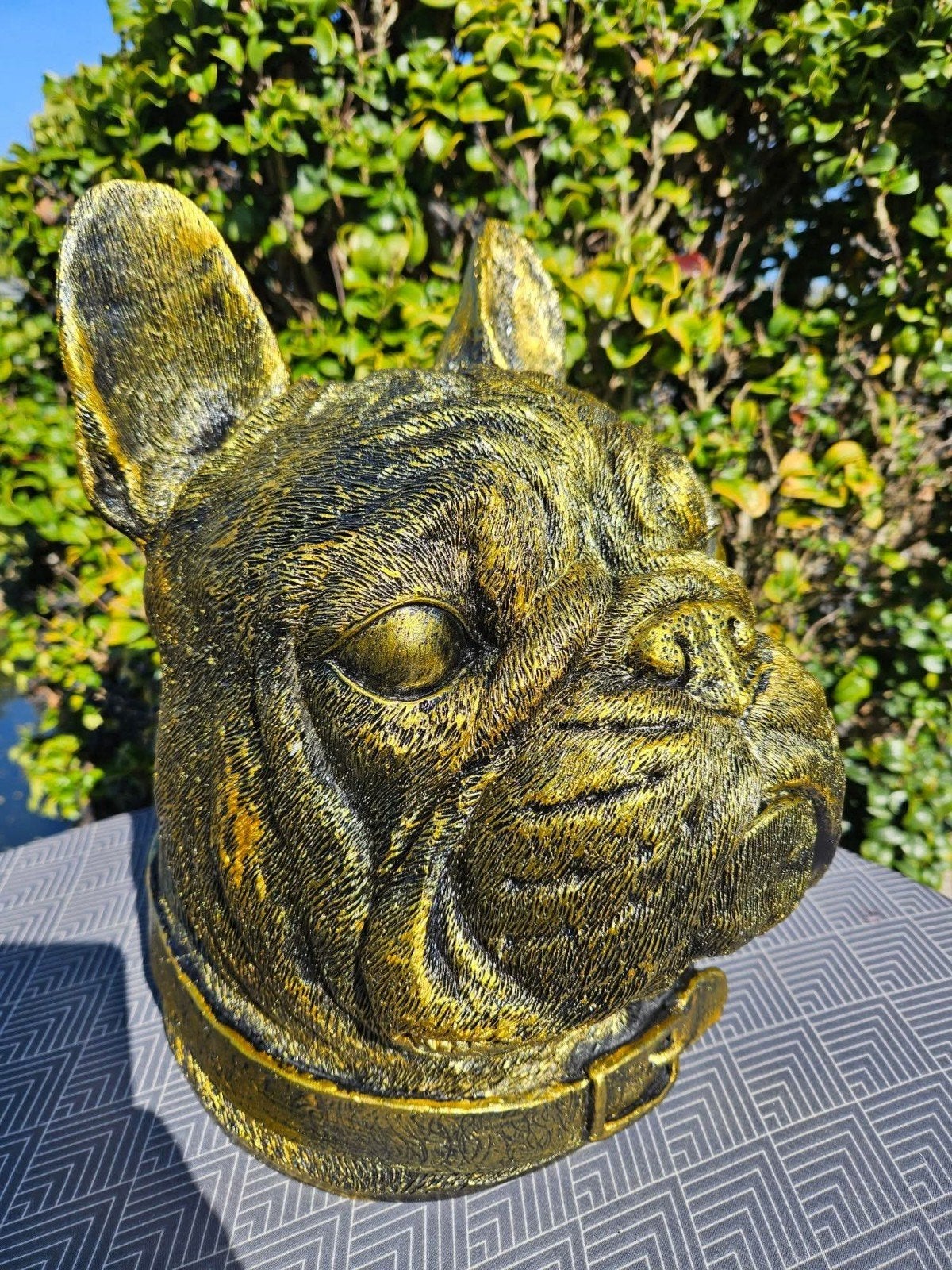 polyester honden koppen, Ophalen of Verzenden, Nieuw, Kunststof, Dierenbeeld