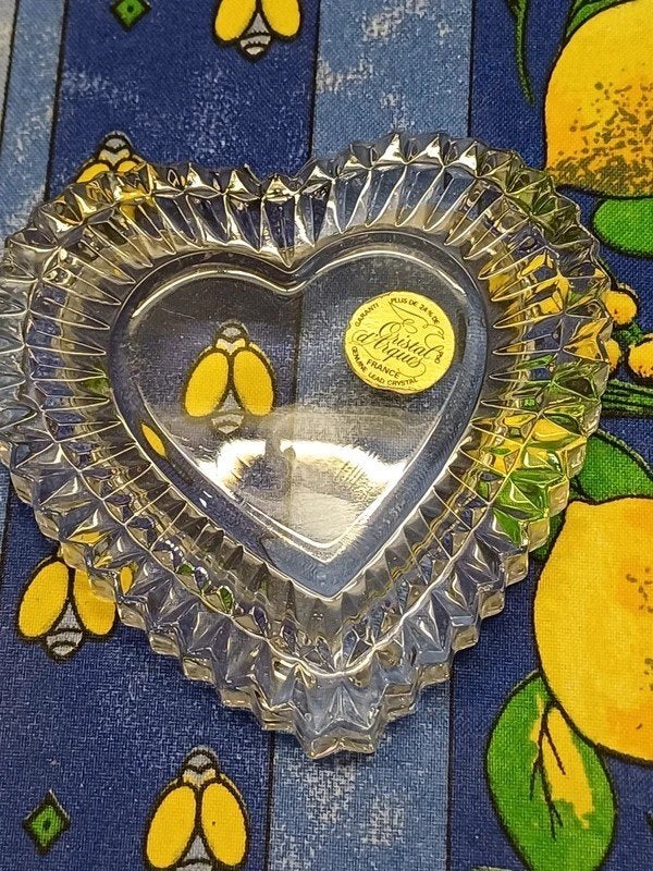 Arques Crystal hartvormig dienblad — Vintage, Verzenden