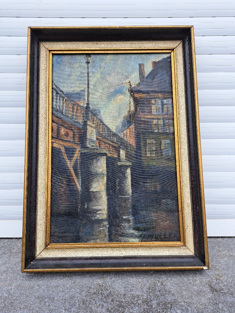 huile sur toile signe L muller, Enlèvement ou Envoi, Toile